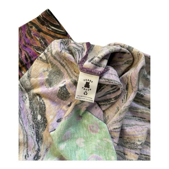 Teddy Fresh x MYFAWNWY Colorful Marbled Mushroom Graphic T Shirt Men’s Size XS - Picture 5 of 9